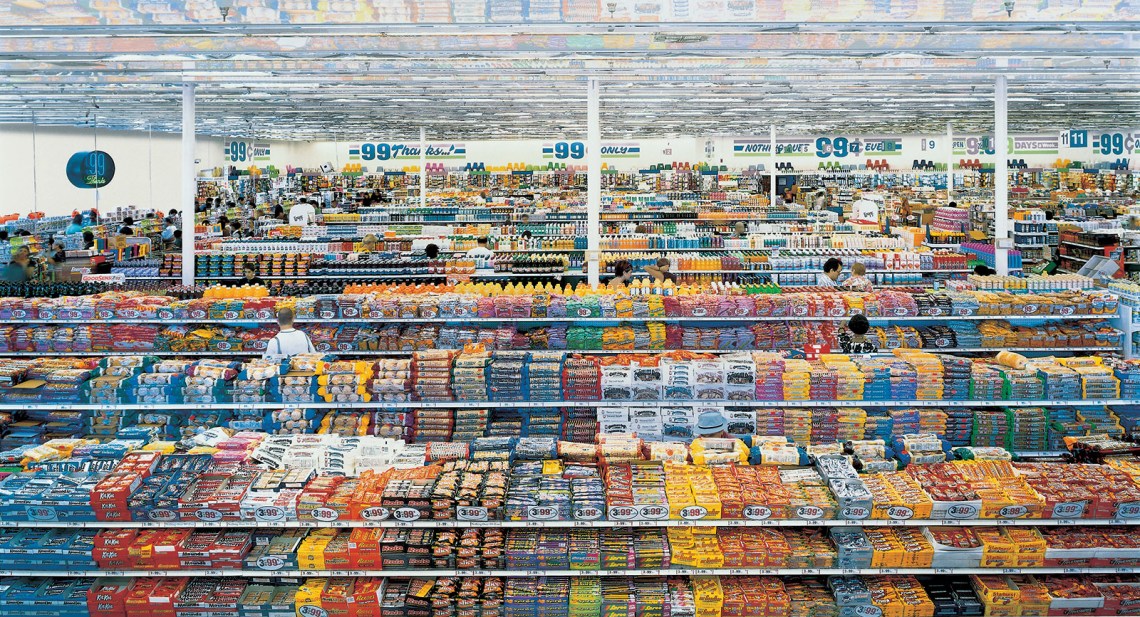 99 Cent; photograph by Andreas Gursky, interior of a 99 Cents Only Store