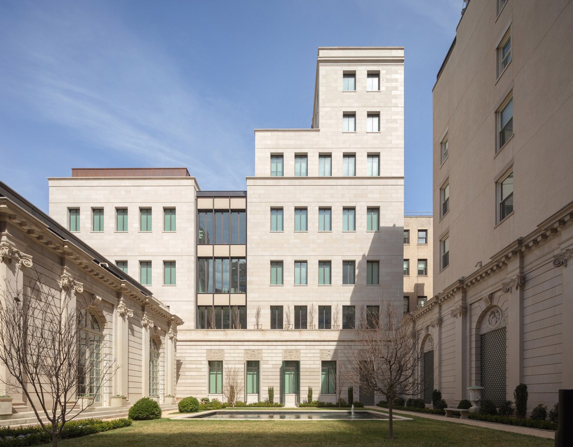 Frick Art Research Library wing and 70th Street Garden