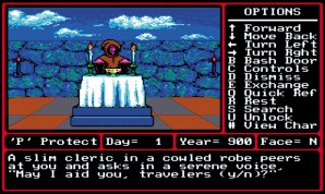 A screenshot from Might and Magic II: Gates to Another World (1988), one of the computer games Michael Clune writes about in Gamelife: A Memoir