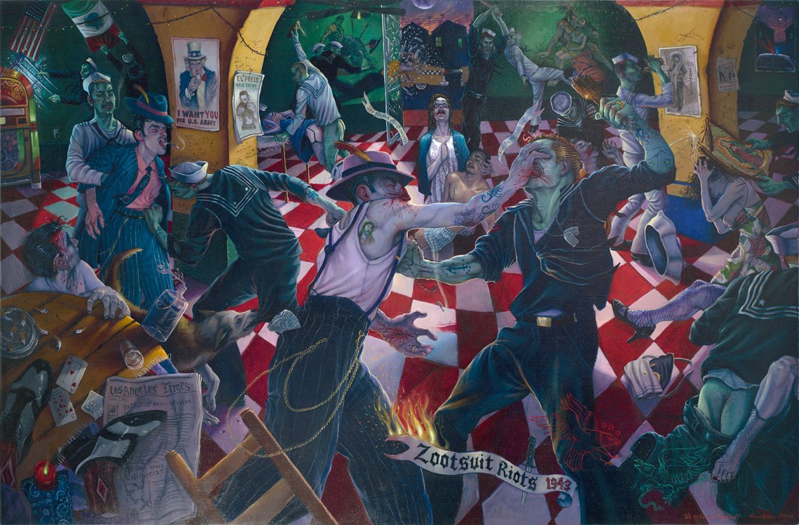 Kill the Pachuco Bastard!; painting by Vincent Valdez